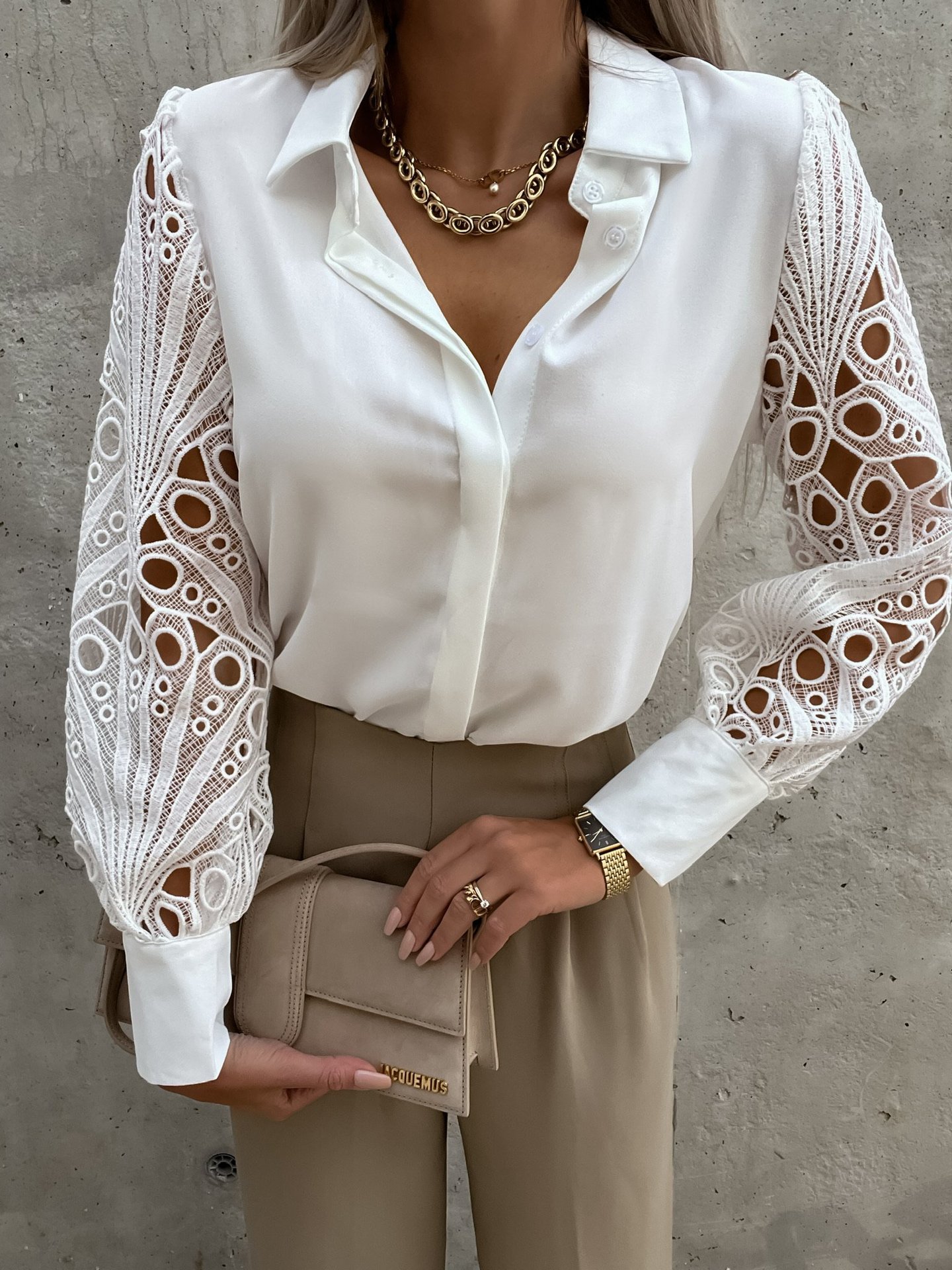 Wrap Blouse Chiffon - Women Elegant Solid Chiffon Blouse Spring