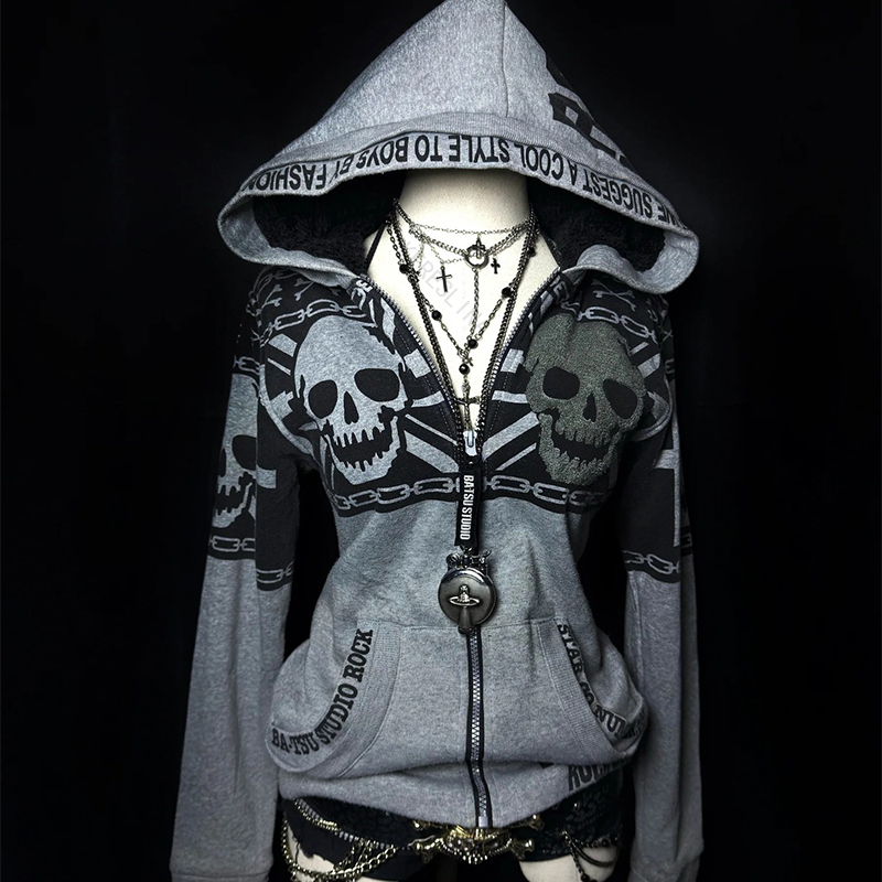 Women'S Y3K Fashion - Y3k Gothic hiphop rock Aesthetic retro