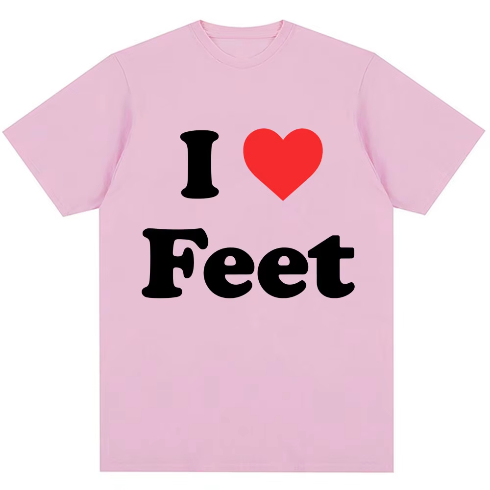 Funny I Love Feet Graphic Prin - Women Fashion Quotes 리뷰 및 가격