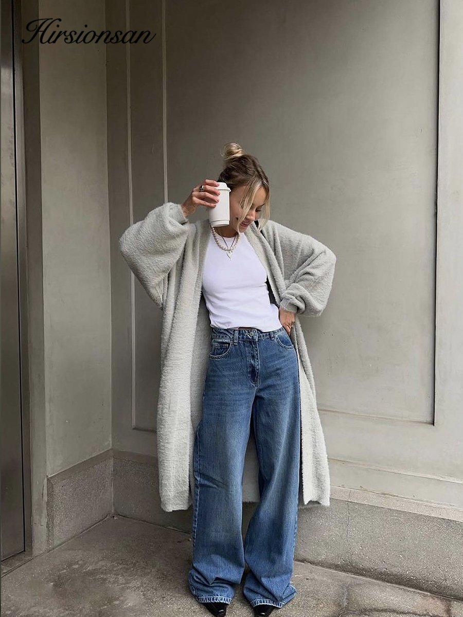 Hirsionsan 2024 Soft Knitted S - Longline Cardigan Knit 리뷰 및 가격