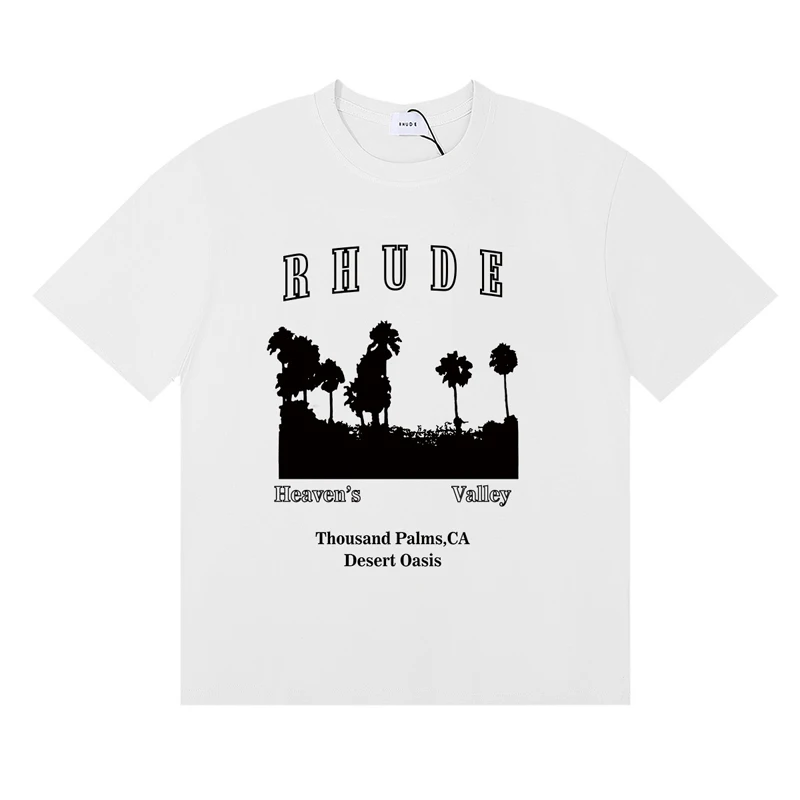 Fashionable Brand Rhude T-shir - Women Fashion Brand Logo 리뷰 및 가격