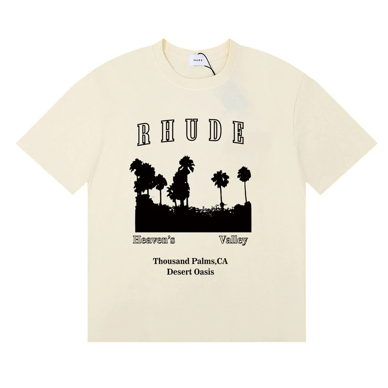Fashionable Brand Rhude T-shir - Women Fashion Brand Logo 리뷰 및 가격