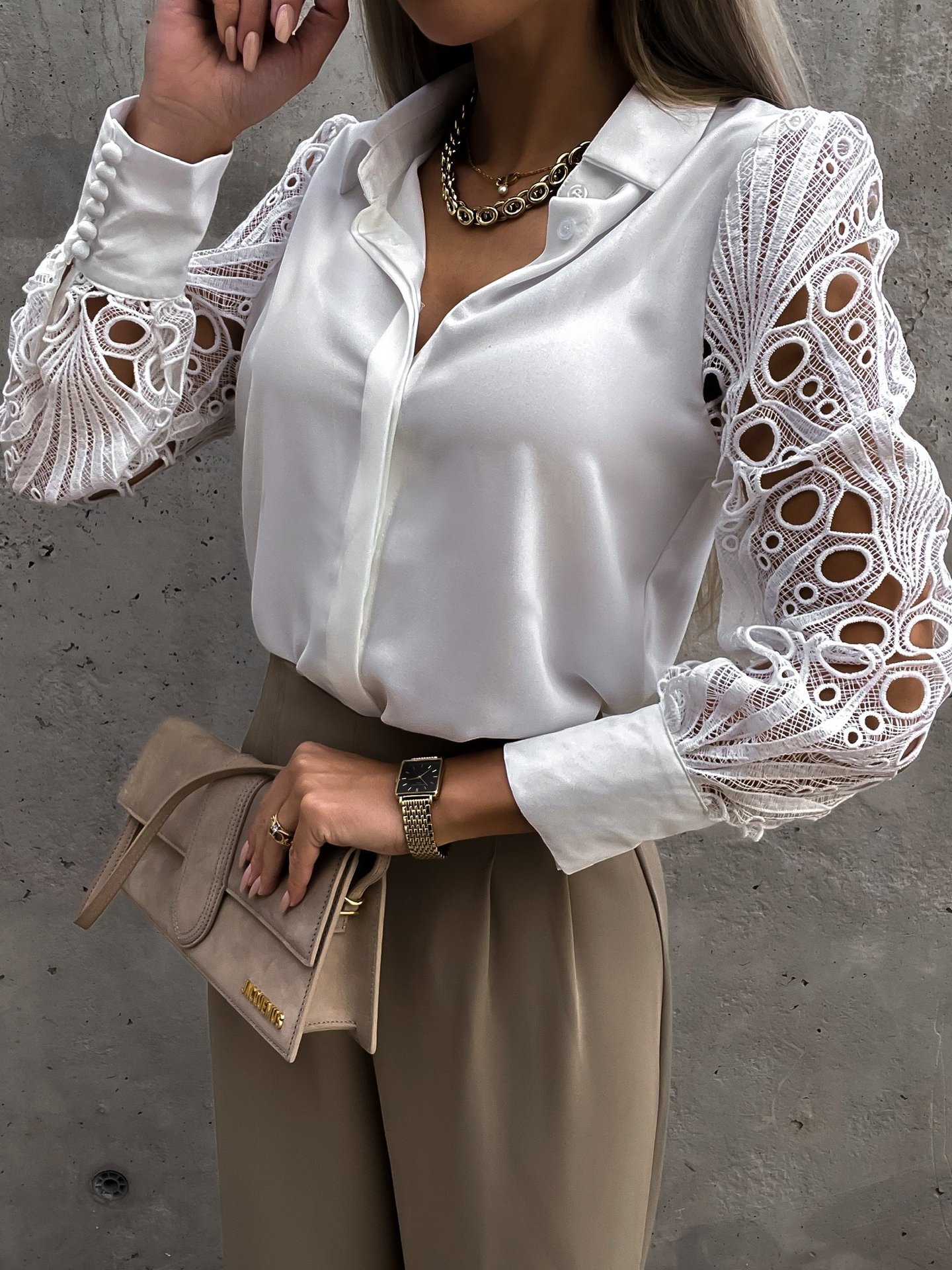 Women Elegant Solid Chiffon Bl - Wrap Blouse Chiffon 리뷰 및 가격