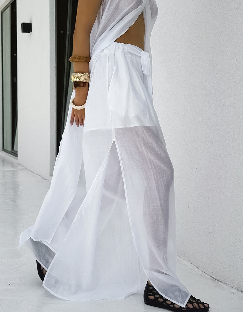 Sexy White Halter Backless Blo - Wrap Blouse Chiffon 리뷰 및 가격