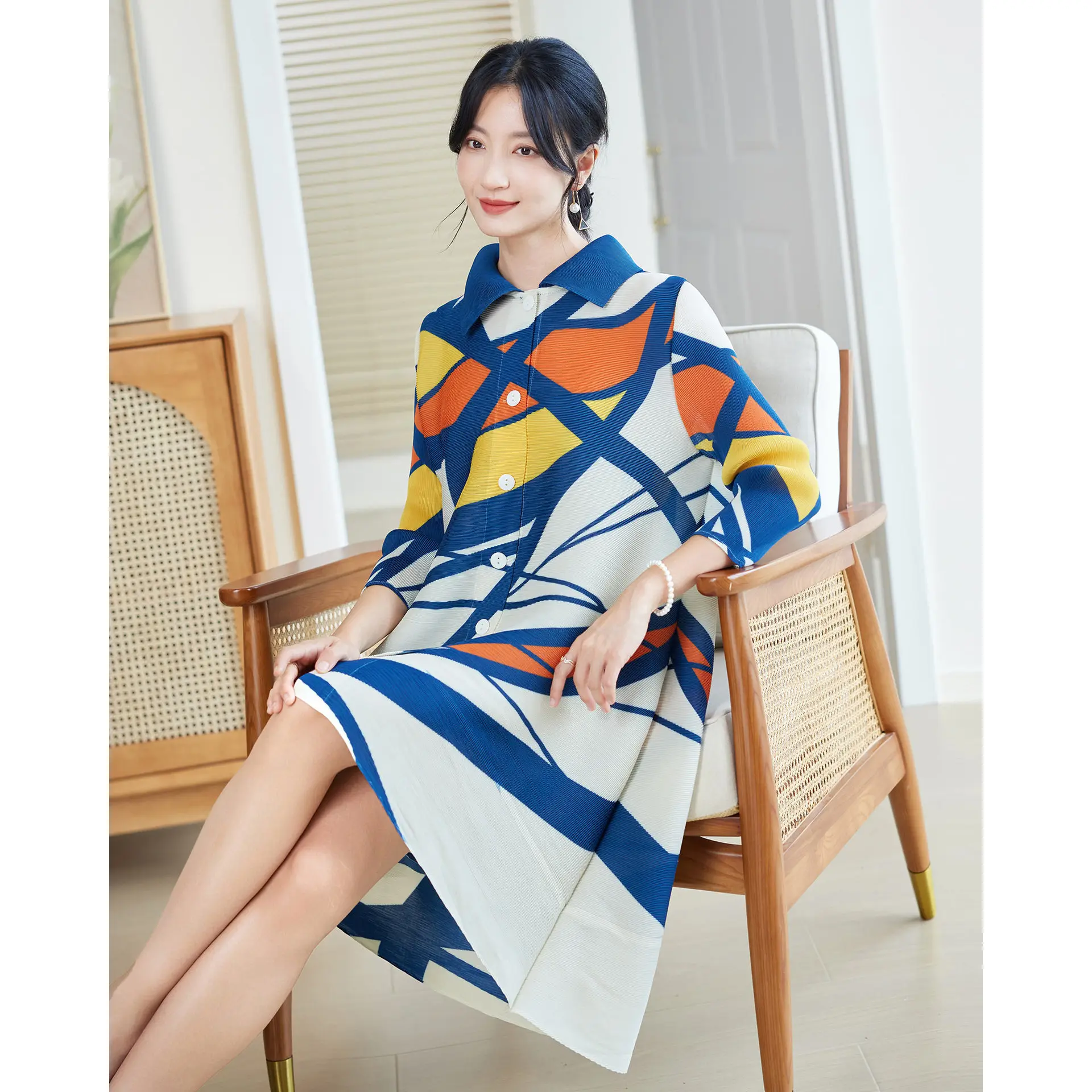 miyake style pleated dress for - Longline Cardigan Knit 리뷰 및 가격
