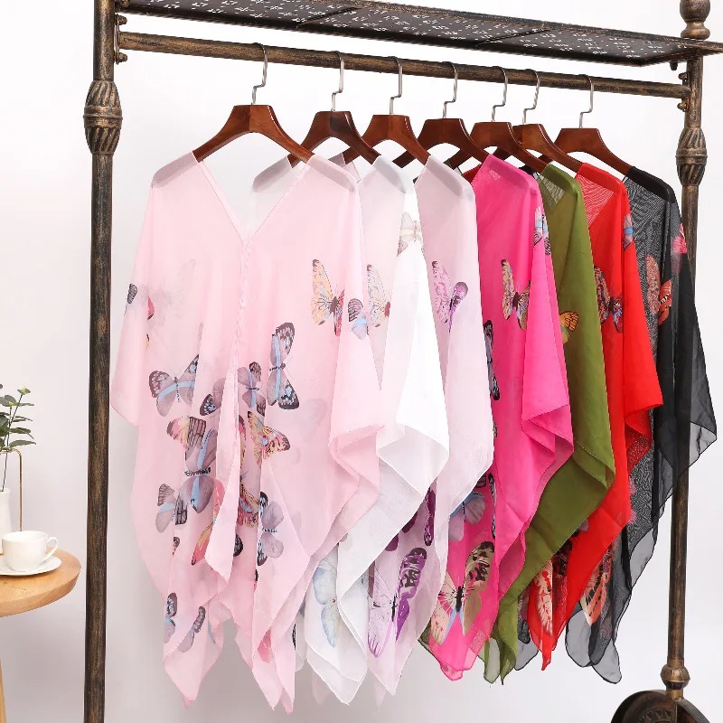 Women Sun Protection Shawl for - Wrap Blouse Chiffon 리뷰 및 가격