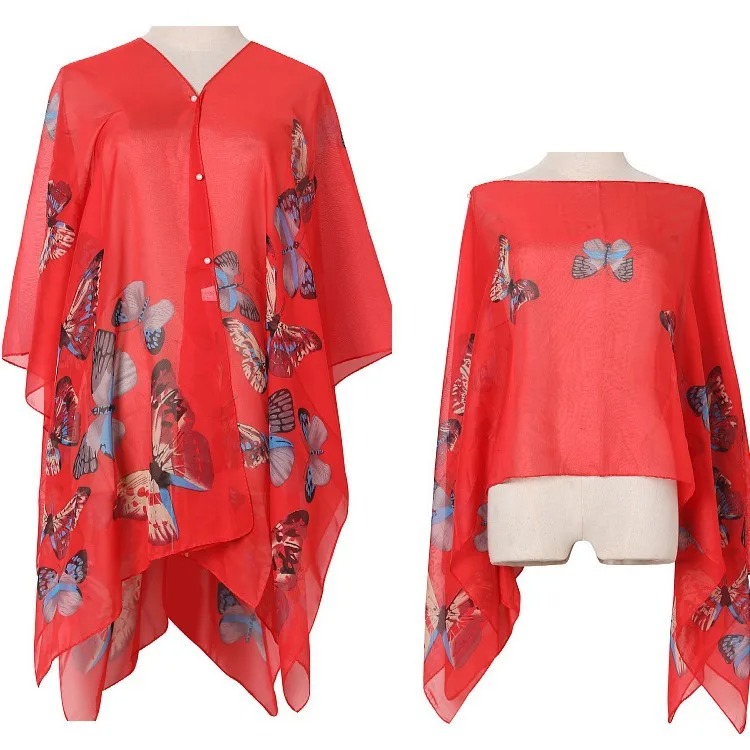 Women Sun Protection Shawl for - Wrap Blouse Chiffon 리뷰 및 가격