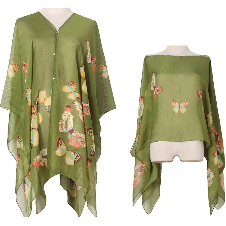 Women Sun Protection Shawl for - Wrap Blouse Chiffon 리뷰 및 가격