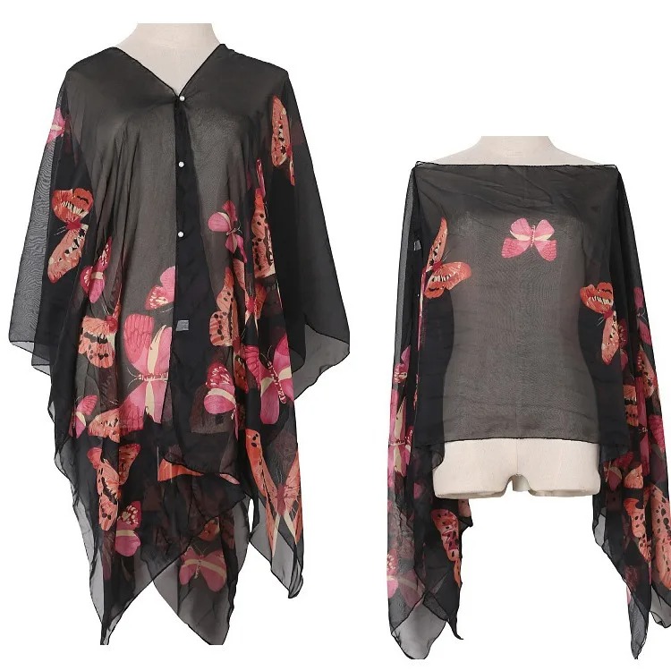 Women Sun Protection Shawl for - Wrap Blouse Chiffon 리뷰 및 가격
