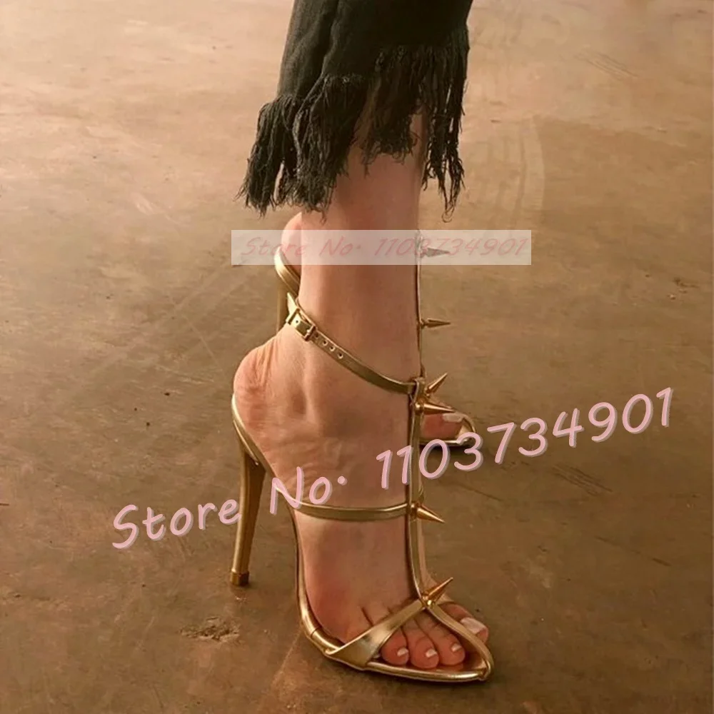 Gold Metal Rivets Ankle Strap  - Fashion Women Belt 리뷰 및 가격