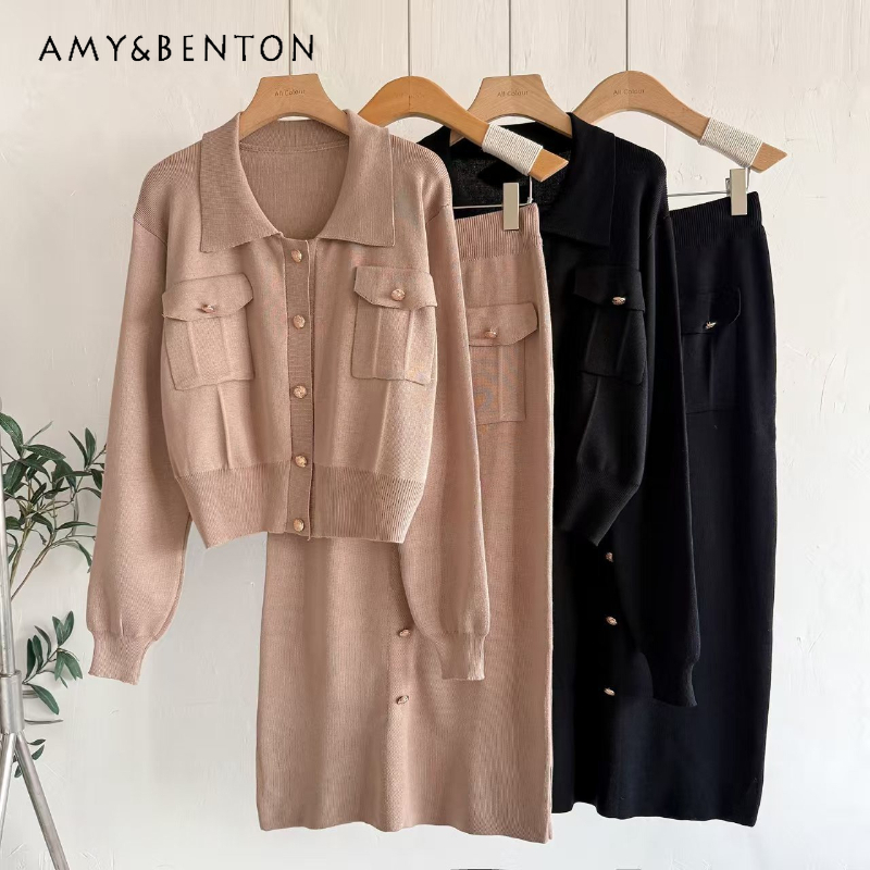 French Design Lapel Women's Su - Longline Cardigan Knit 리뷰 및 가격