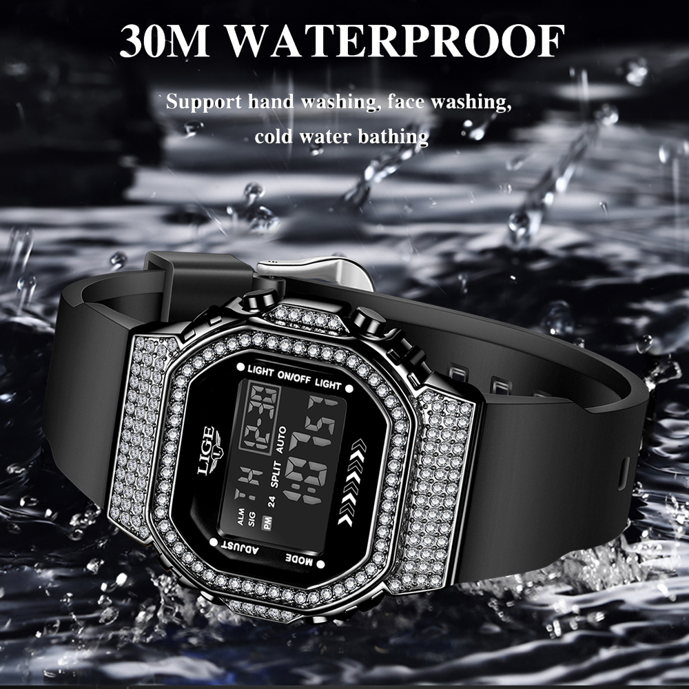 LIGE Diamond Dial Watch Women  - Women Fashion Zone 리뷰 및 가격