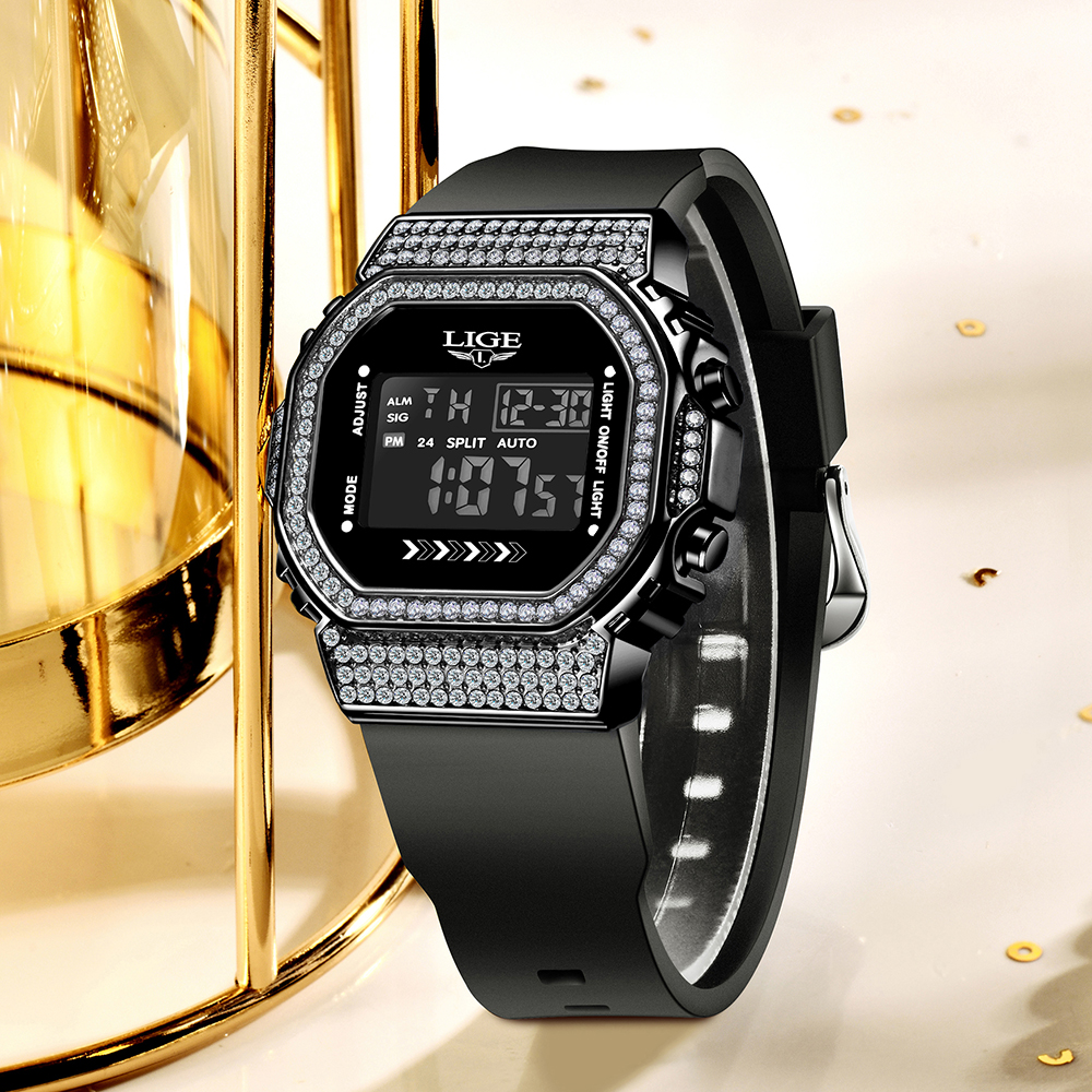 LIGE Diamond Dial Watch Women  - Women Fashion Zone 리뷰 및 가격