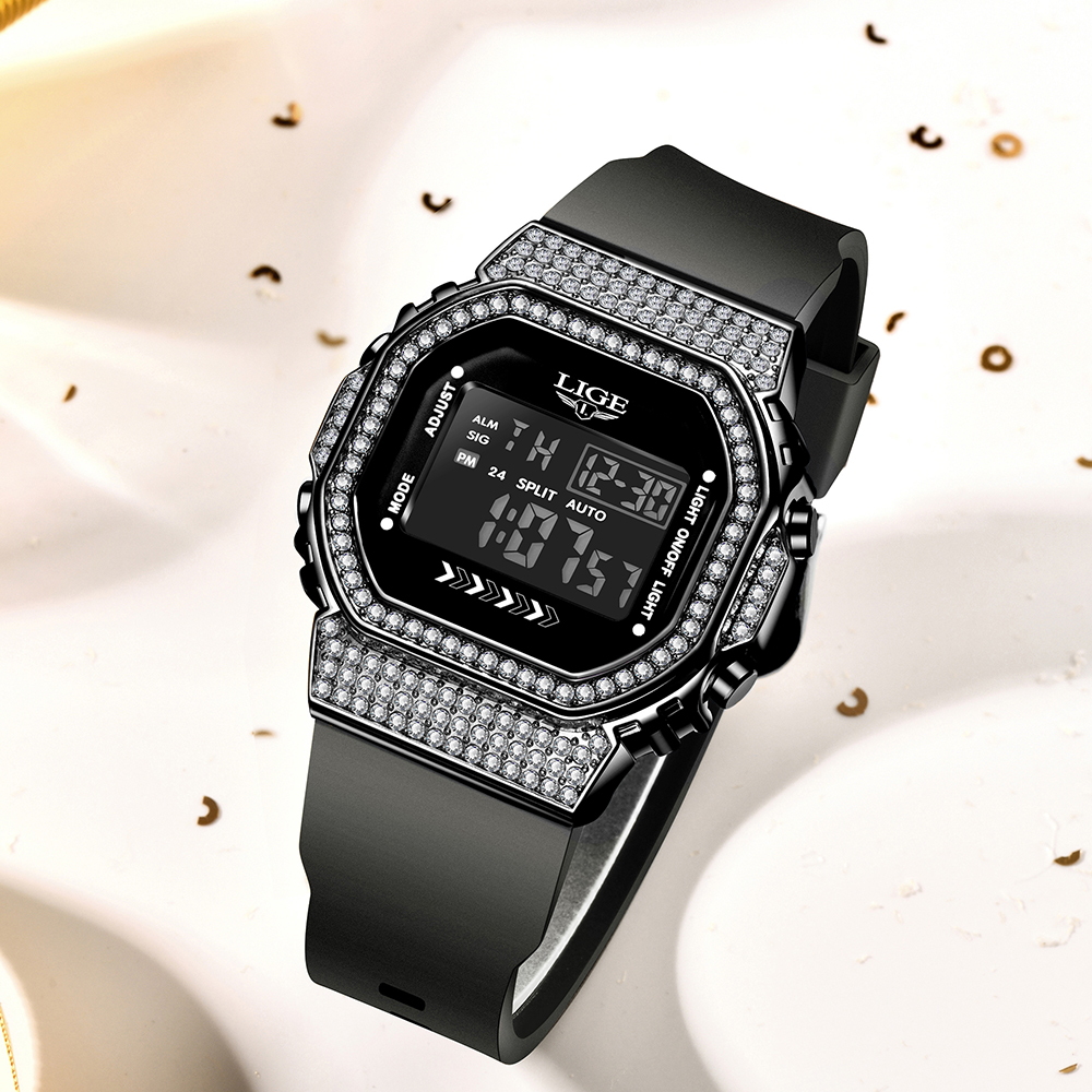 LIGE Diamond Dial Watch Women  - Women Fashion Zone 리뷰 및 가격