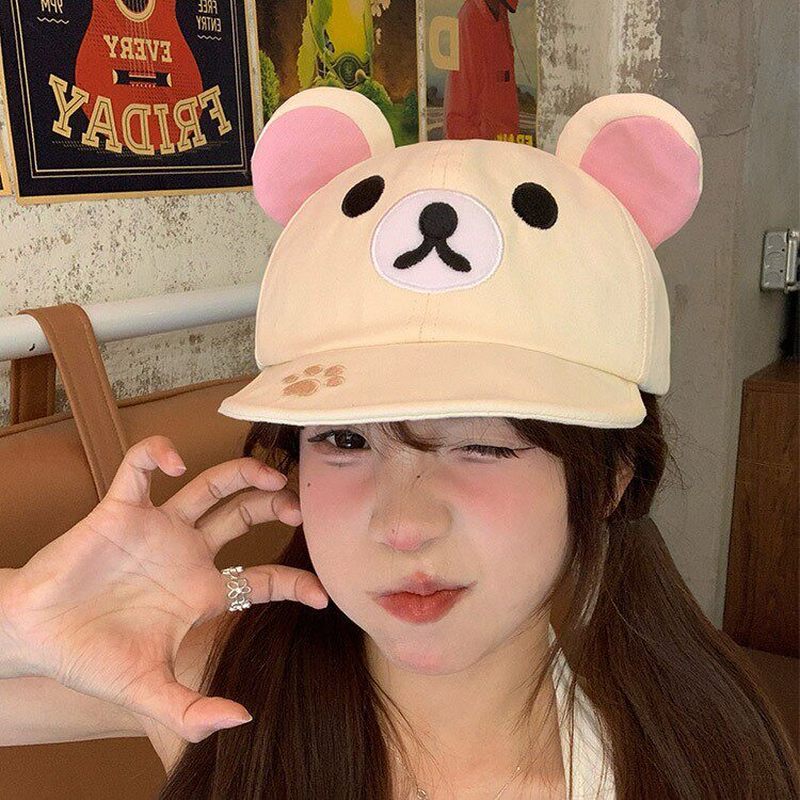 Rilakkuma Bear With Ear Cap Su - Women'S Fashion Hats 리뷰 및 가격