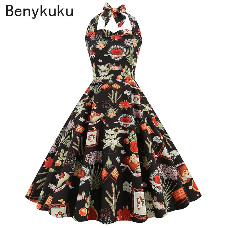 Women Summer Print 50s 60s Vin - Women'S Fashion In The 50S 리뷰 및 가격