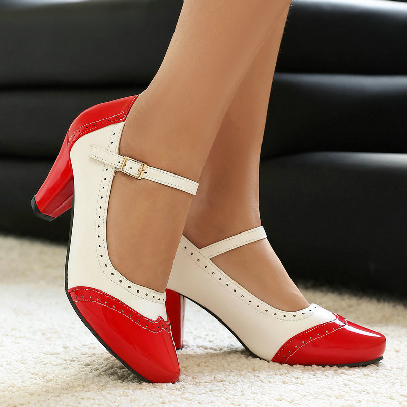 Mary Jane Shoes Women Patent L - Women'S Fashion In The 50S 리뷰 및 가격