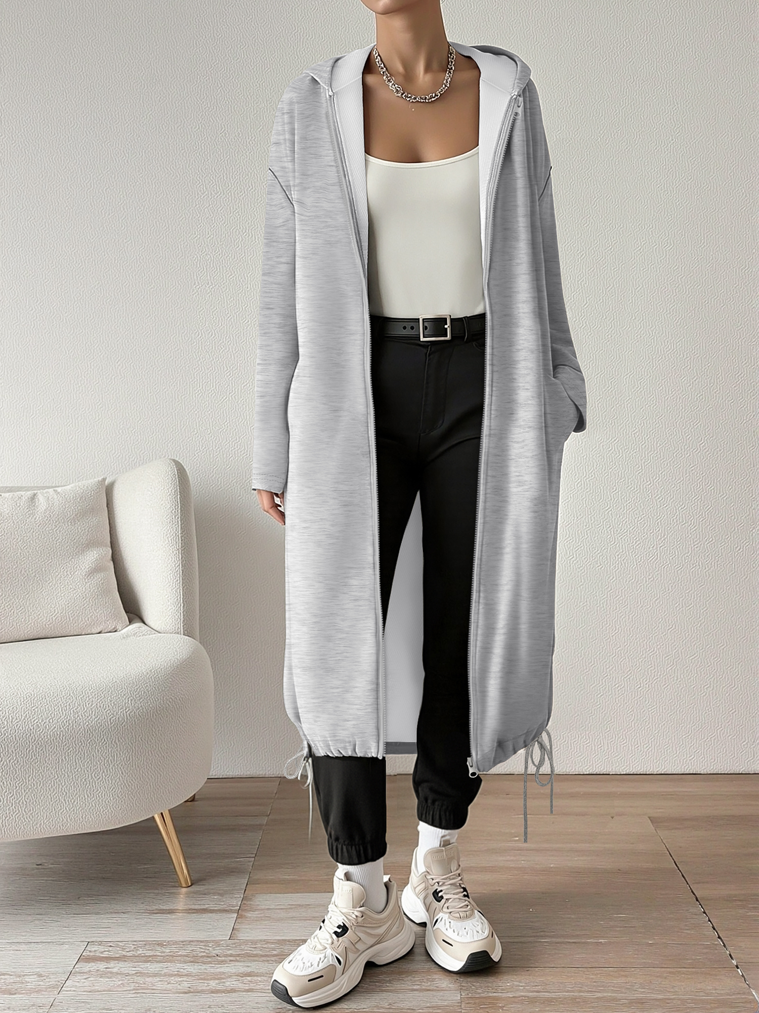 2026 New Longline Hooded Sweat - Longline Cardigan Knit 리뷰 및 가격