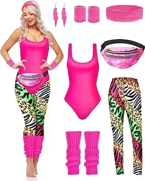 7 Pcs 80s Fancy Workout Costum - Women'S Fashion From The 90S 리뷰 및 가격