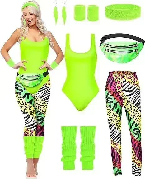 7 Pcs 80s Fancy Workout Costum - Women'S Fashion From The 90S 리뷰 및 가격