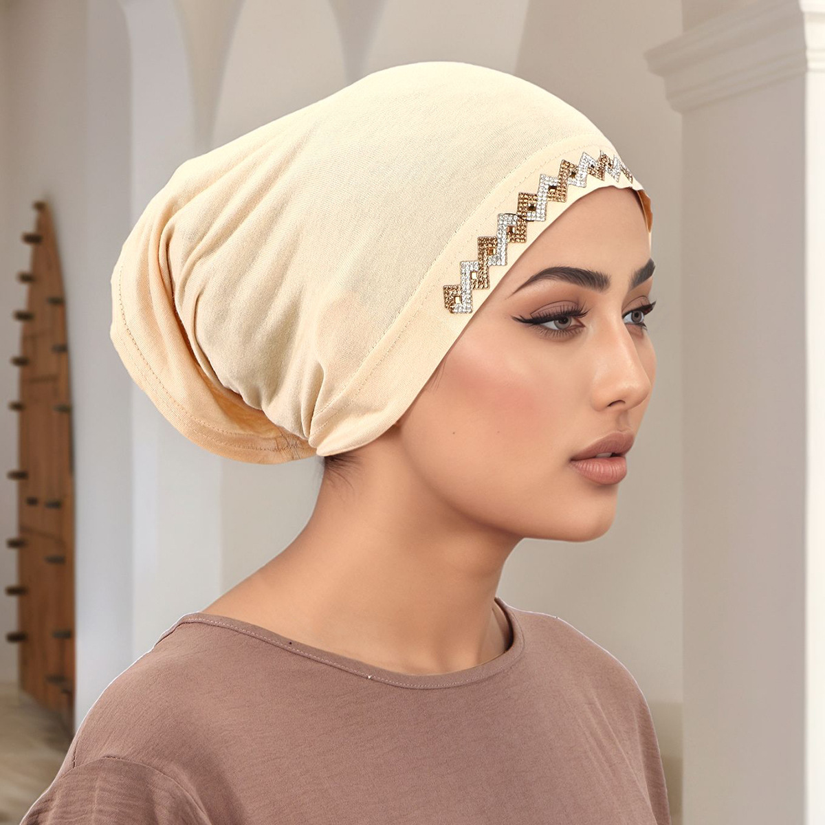 Muslim Head Cover Hat Elastic  - Women'S Fashion Hats 리뷰 및 가격