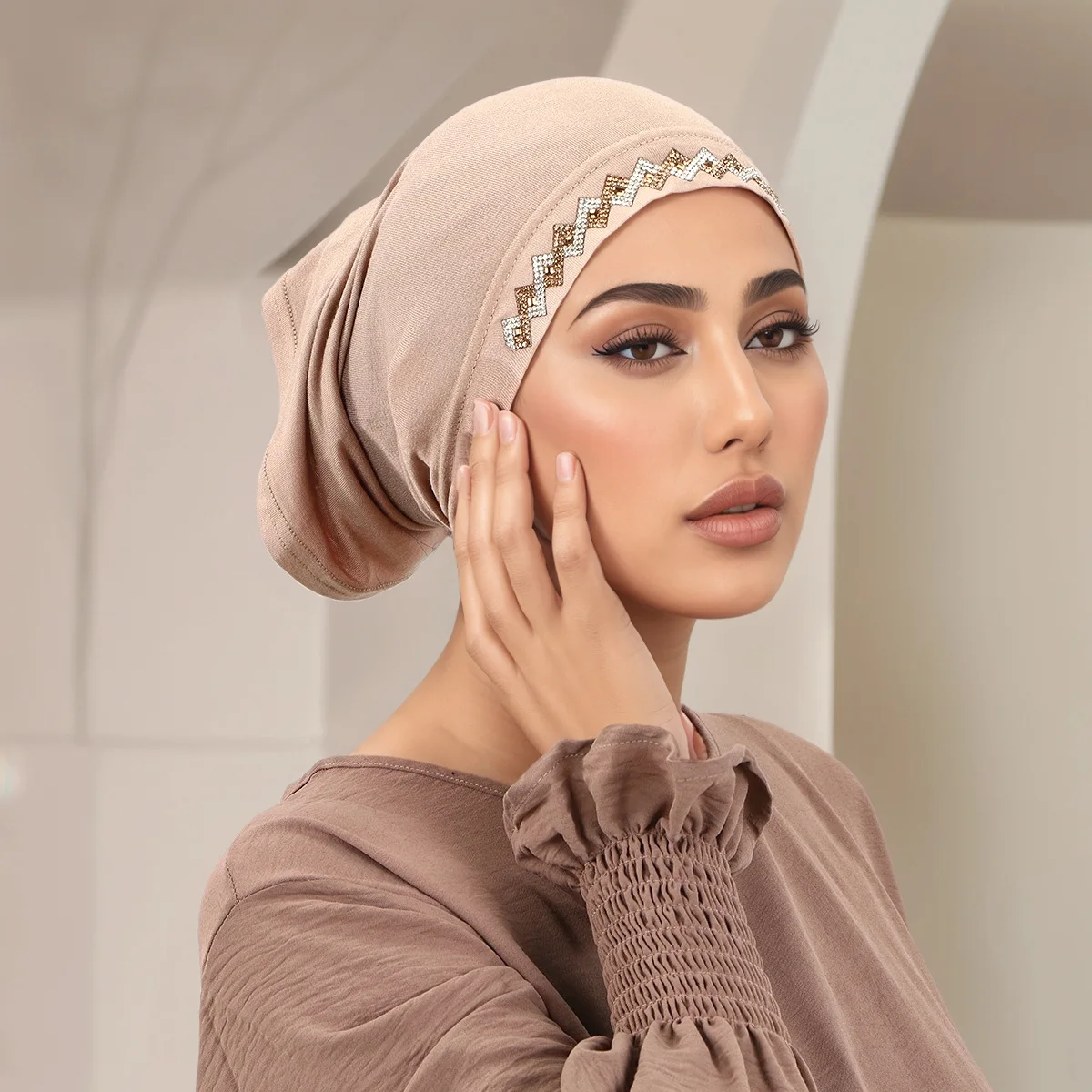 Muslim Head Cover Hat Elastic  - Women'S Fashion Hats 리뷰 및 가격