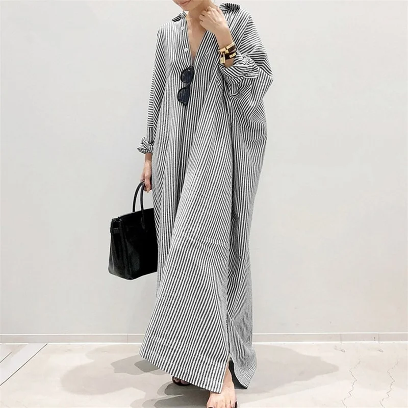 Elegant Office Commuter Stripe - Longline Cardigan Knit 리뷰 및 가격