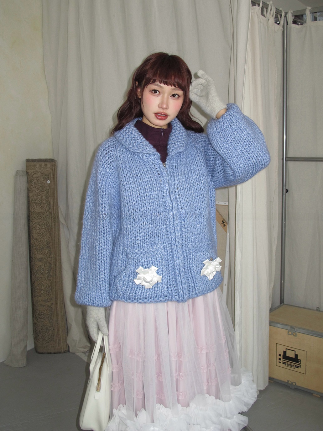 Korean Style Lazy Feel Handmad - Longline Cardigan Knit 리뷰 및 가격