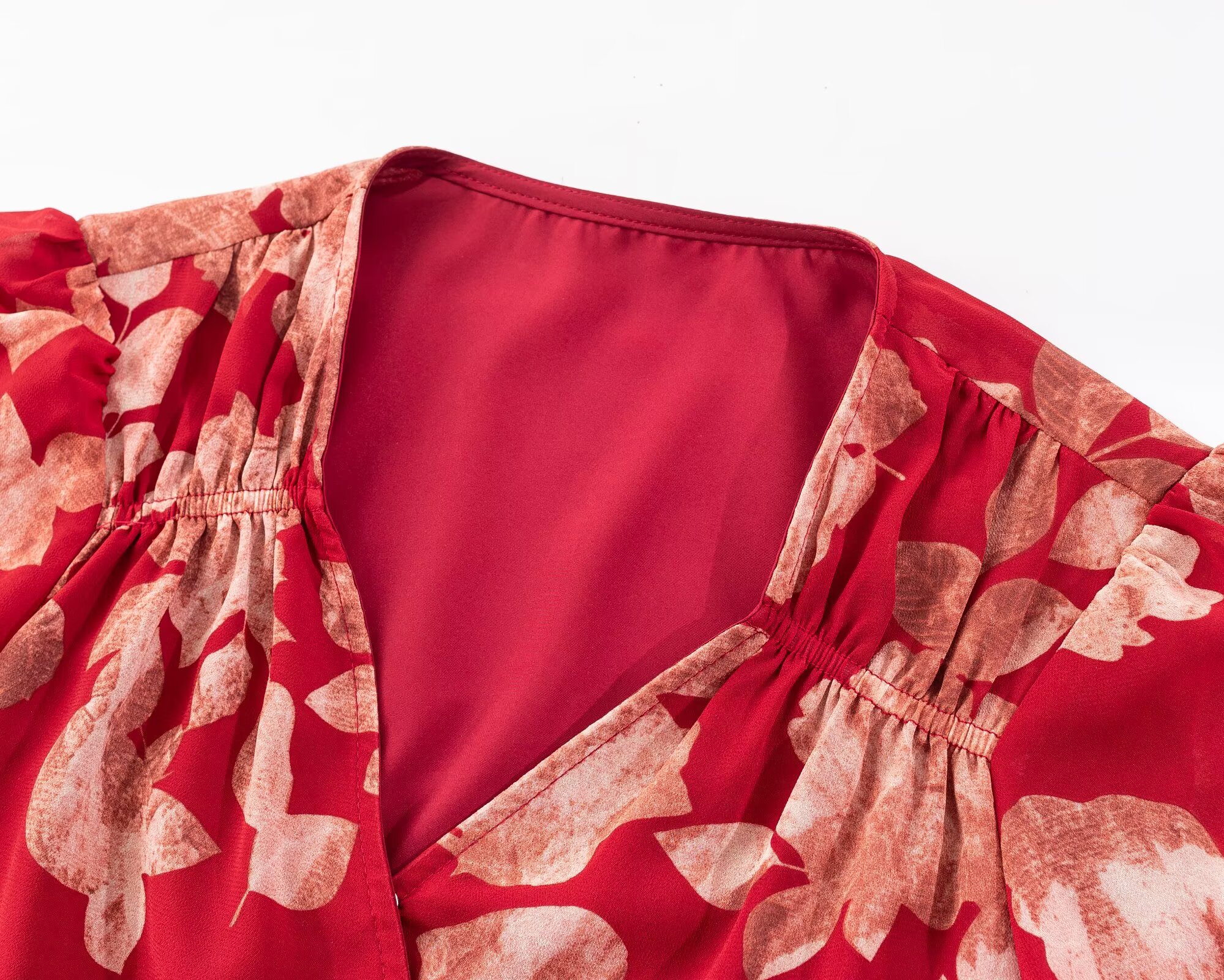 Women V-neck Wrap Bandage Blou - Wrap Blouse Chiffon 리뷰 및 가격