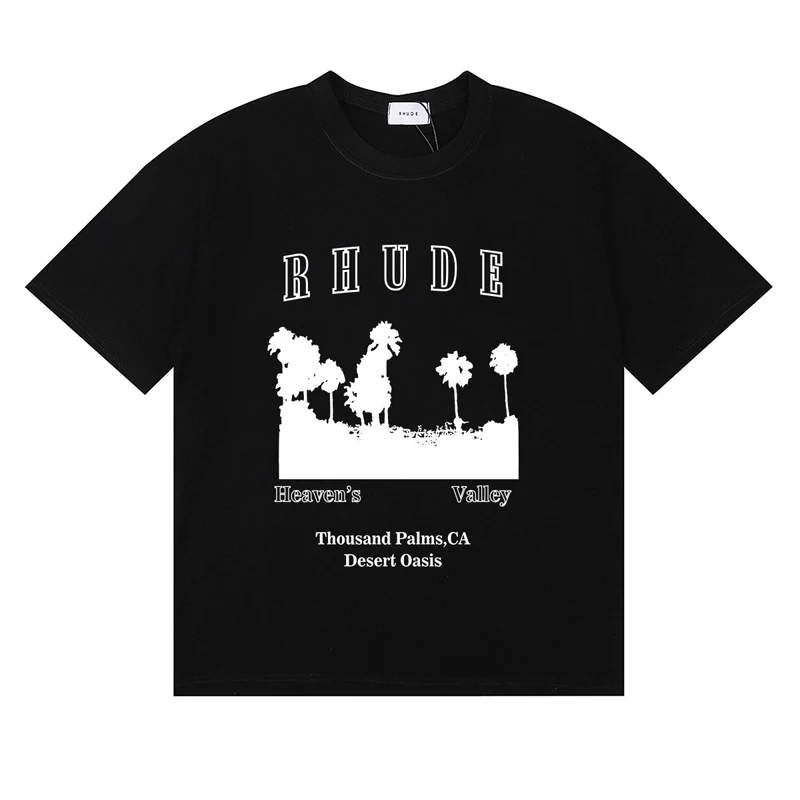 Streetwear Brand Rhude T-shirt - Women Fashion Brand Logo 리뷰 및 가격