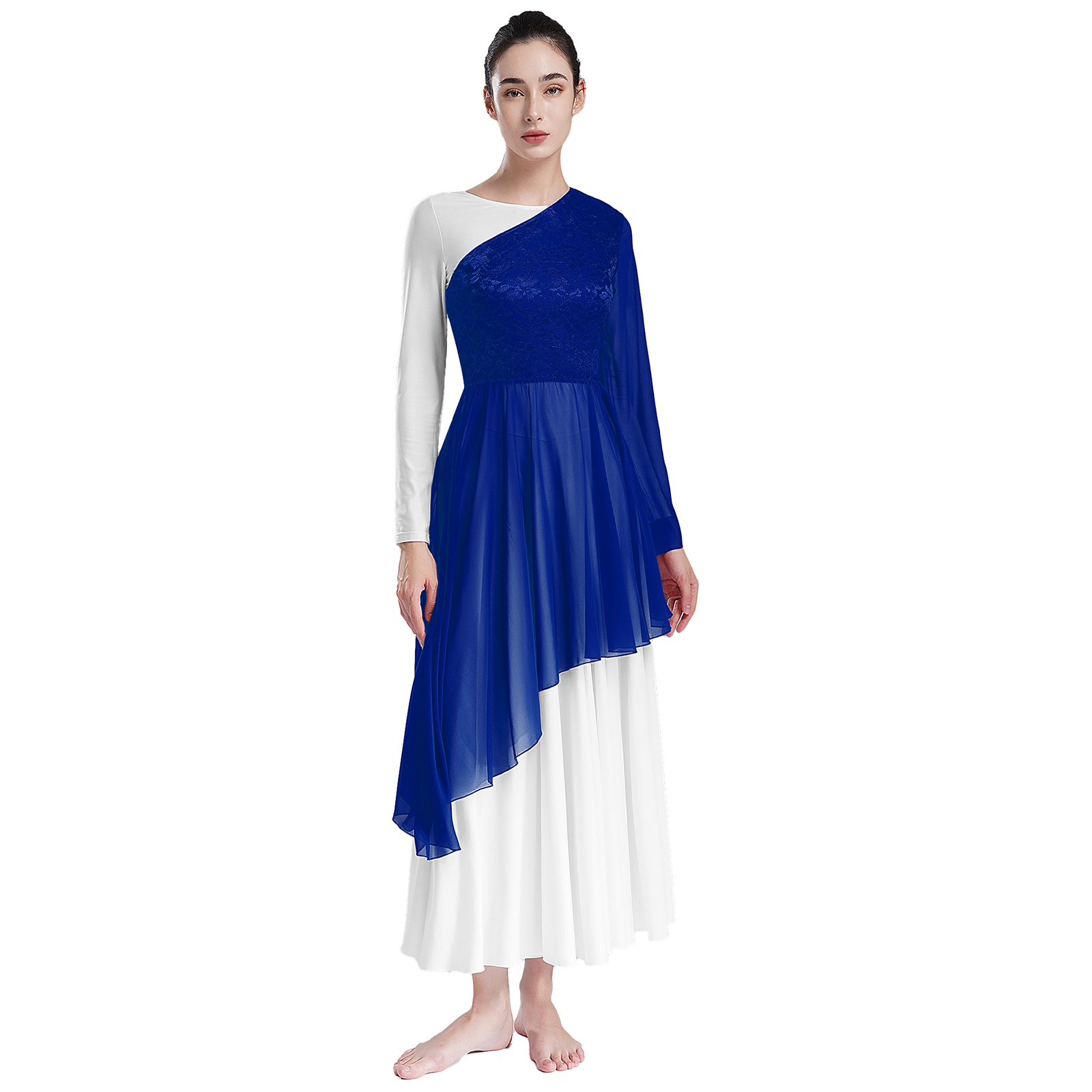 Womens Liturgical Praise Balle - Wrap Blouse Chiffon 리뷰 및 가격