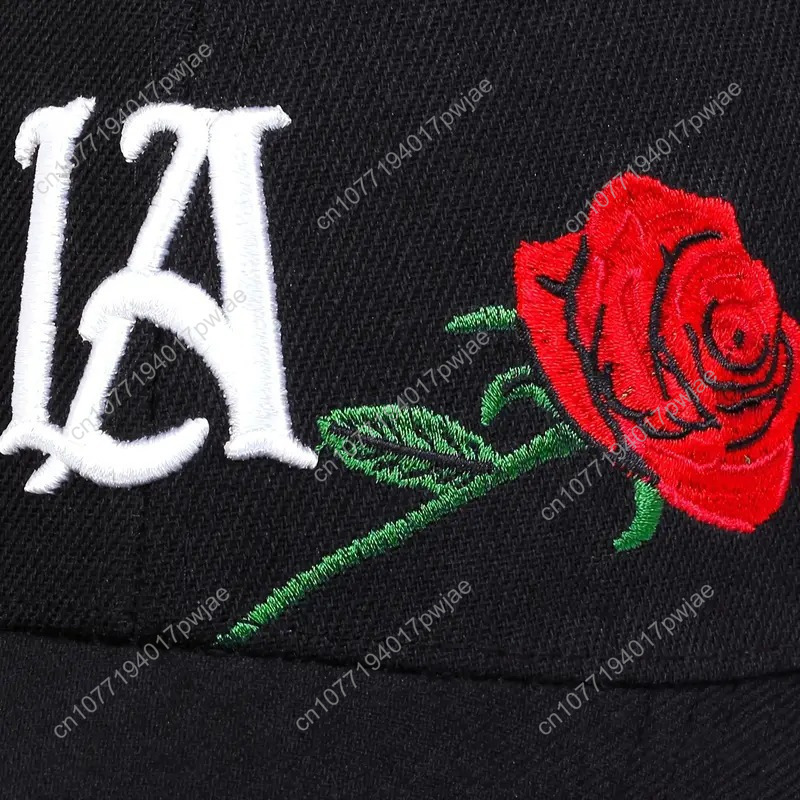 Rose-Embroidered LA Baseball C - Women'S Fashion Hats 리뷰 및 가격