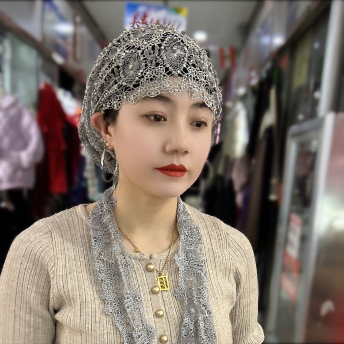 Muslim Hijabs Women Wedding De - Women'S Fashion Hats 리뷰 및 가격