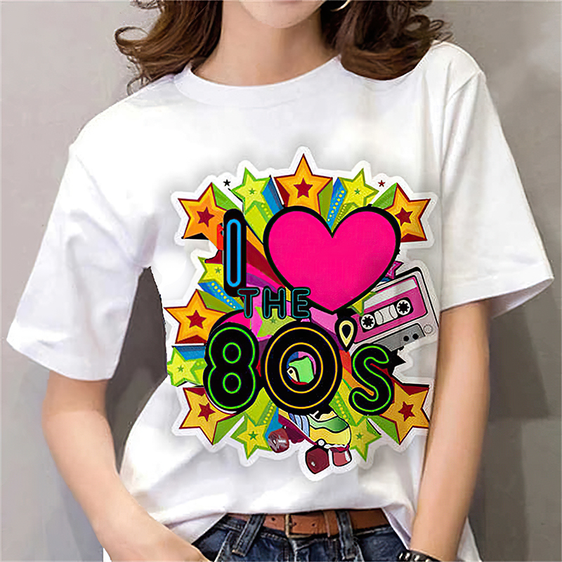80s Womens T Shirt Femal Black - Women Fashion 80S 리뷰 및 가격
