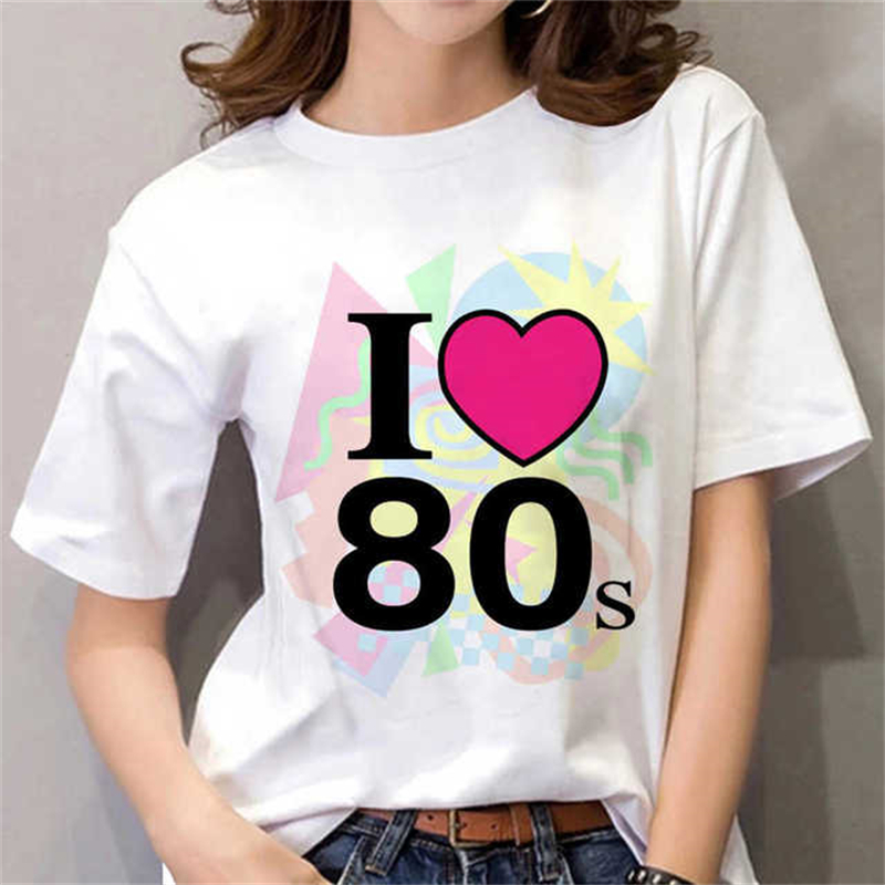 80s Womens T Shirt Femal Black - Women Fashion 80S 리뷰 및 가격