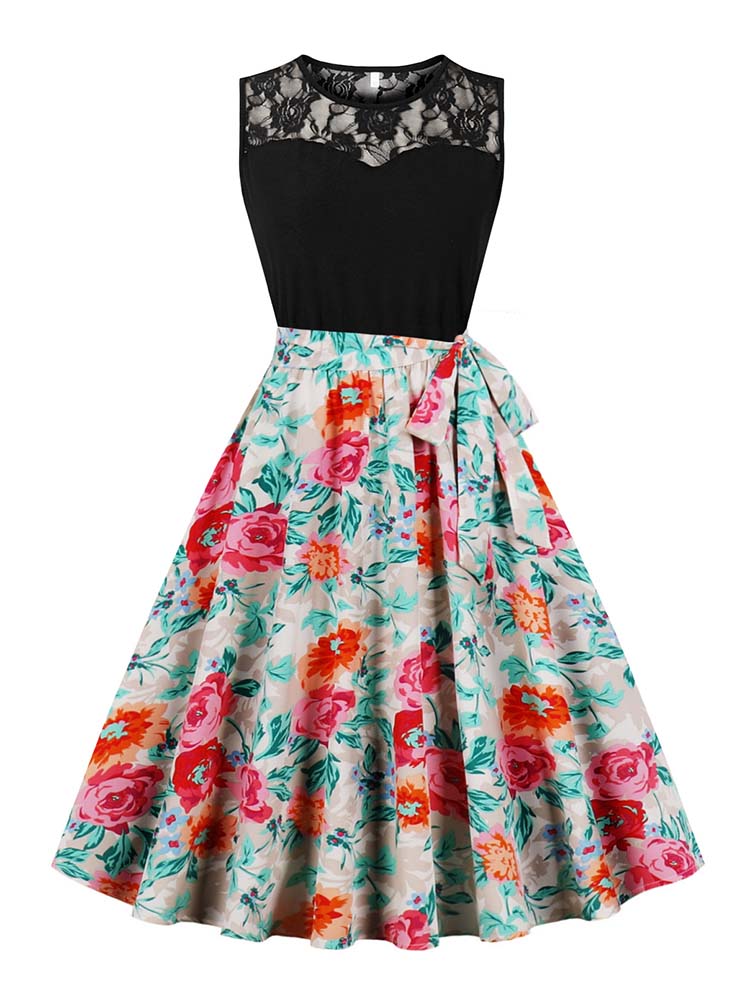 Elegant High Waist Sleeveless  - Women'S Fashion In The 50S 리뷰 및 가격