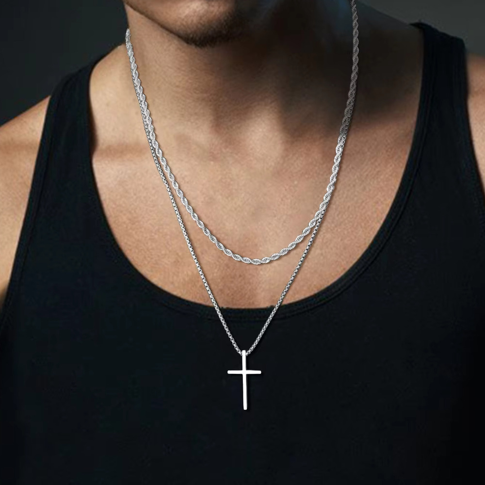 Trendy Cross Necklace for Men  - Women'S Fashion In The 50S 리뷰 및 가격