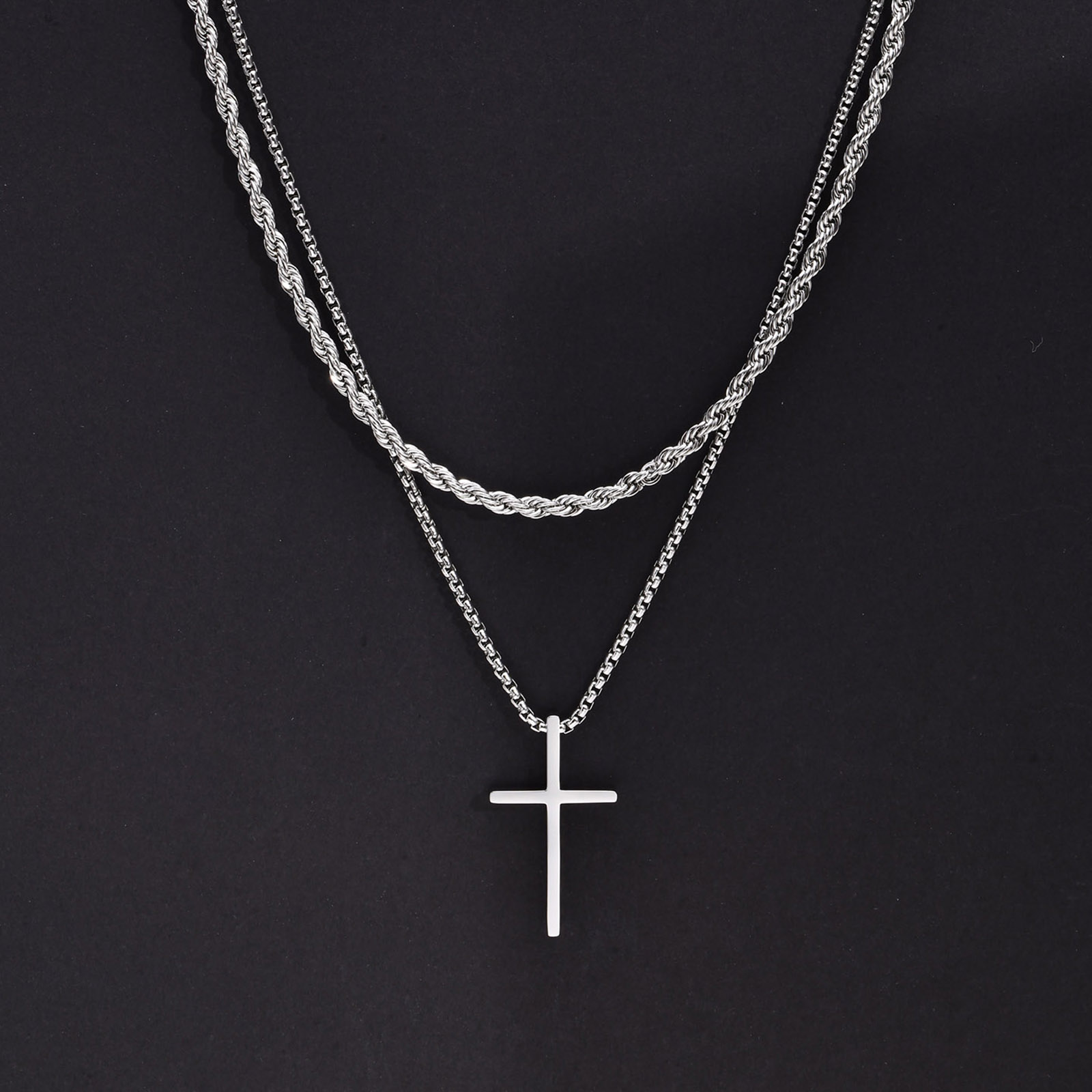 Trendy Cross Necklace for Men  - Women'S Fashion In The 50S 리뷰 및 가격