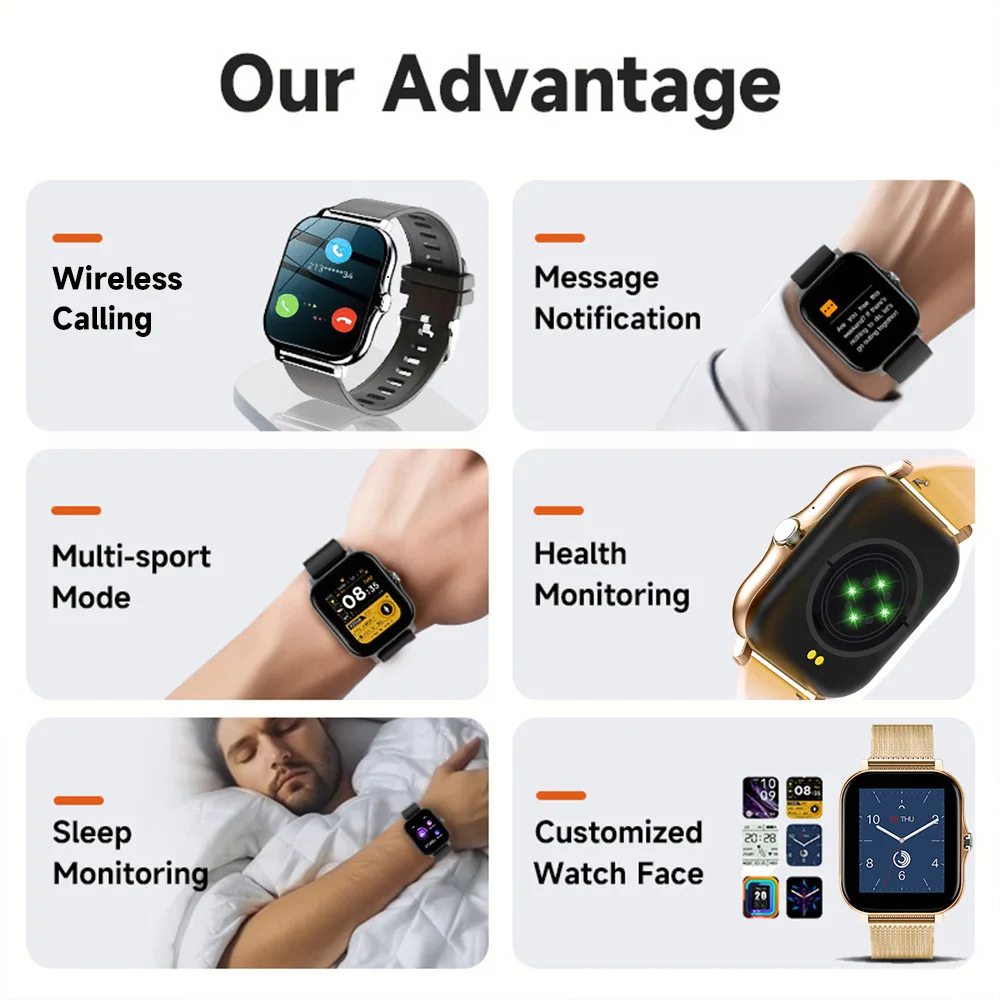 Smart Watch For Android IOS Wa - Women Fashion Zone 리뷰 및 가격