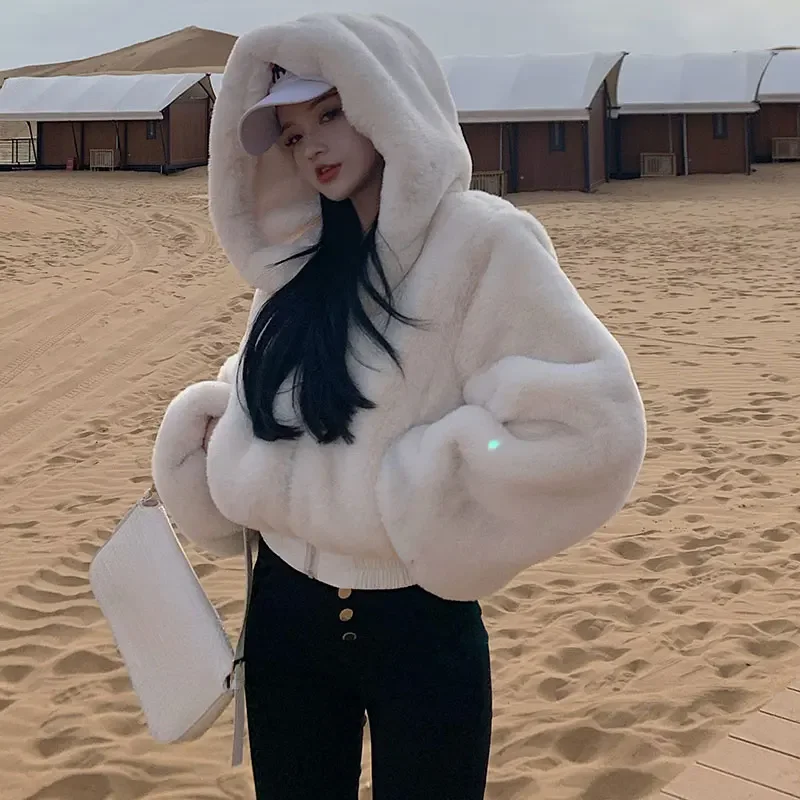 Chic Women Faux Rabbit Fur Coa - Women'S Fashion Quilted Jacket 리뷰 및 가격