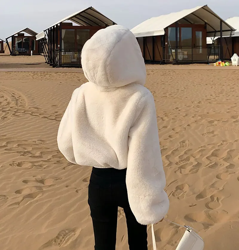 Chic Women Faux Rabbit Fur Coa - Women'S Fashion Quilted Jacket 리뷰 및 가격
