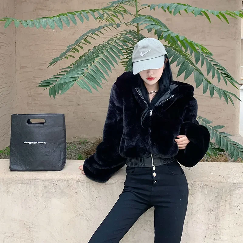 Chic Women Faux Rabbit Fur Coa - Women'S Fashion Quilted Jacket 리뷰 및 가격