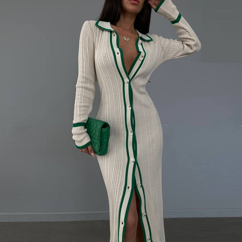 Autumn Knitted Long-sleeved Bu - Longline Cardigan Knit 리뷰 및 가격