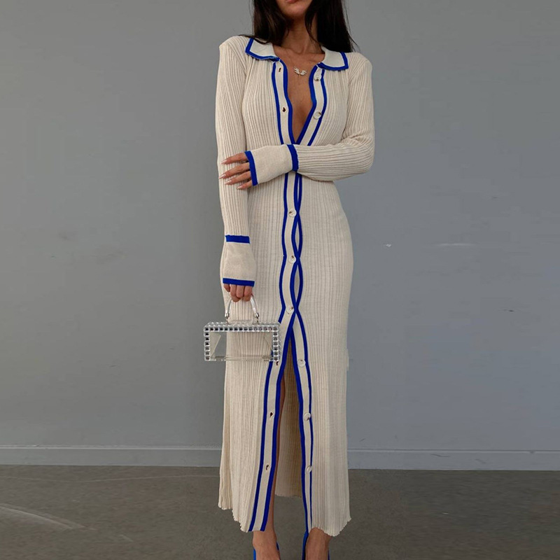 Autumn Knitted Long-sleeved Bu - Longline Cardigan Knit 리뷰 및 가격