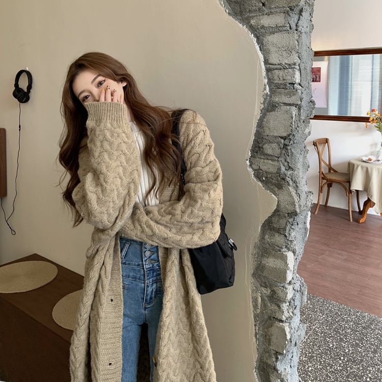 Long Knitted Sweater Women's A - Longline Cardigan Knit 리뷰 및 가격