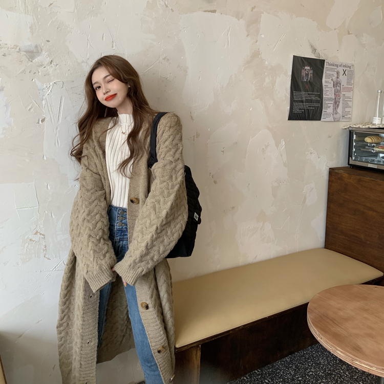 Long Knitted Sweater Women's A - Longline Cardigan Knit 리뷰 및 가격