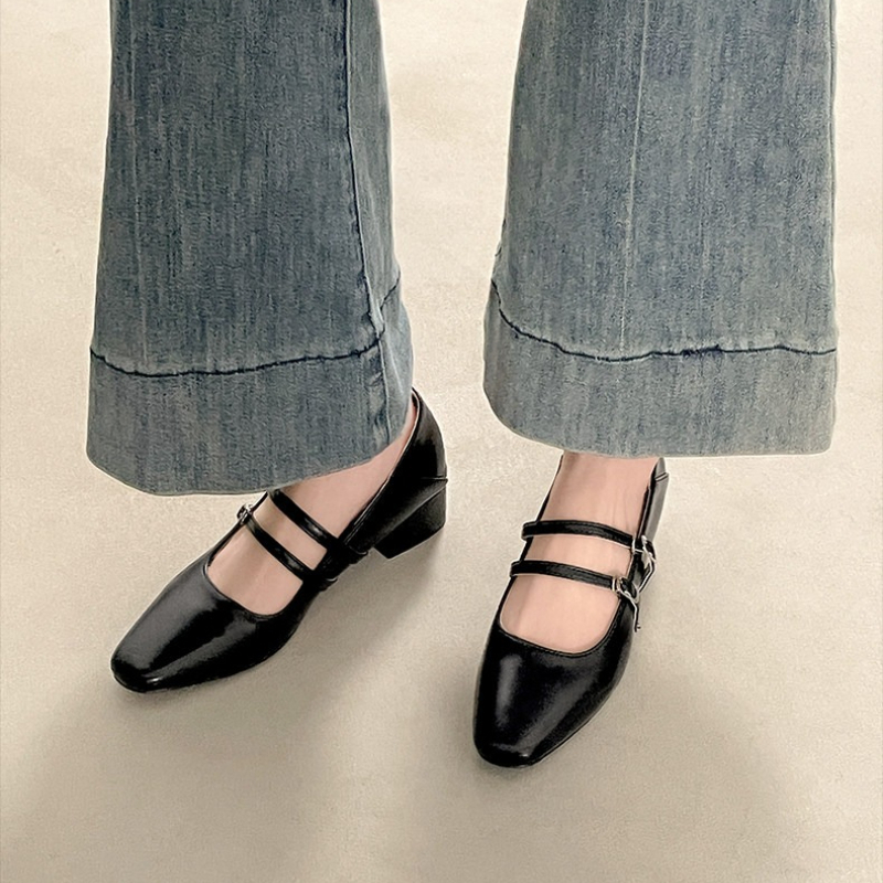 Square Toe Low Heel Women Silv - Fashion Women Belt 리뷰 및 가격