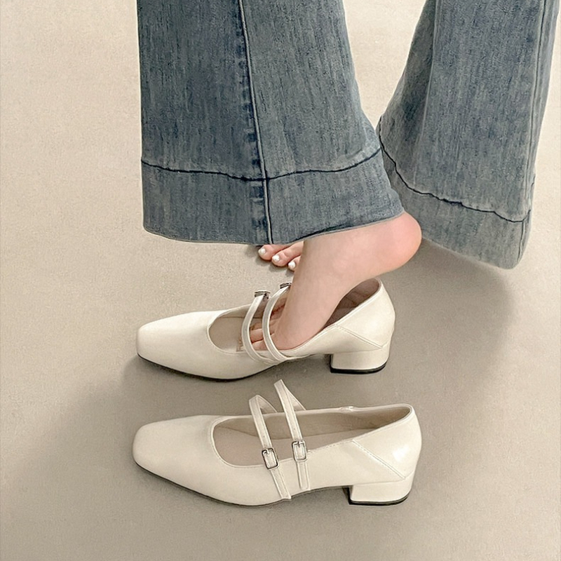 Square Toe Low Heel Women Silv - Fashion Women Belt 리뷰 및 가격