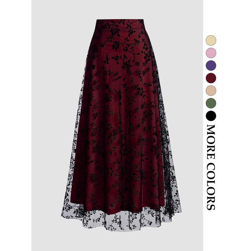 Solid Color Retro 50s tulle sk - Women'S Fashion In The 50S 리뷰 및 가격