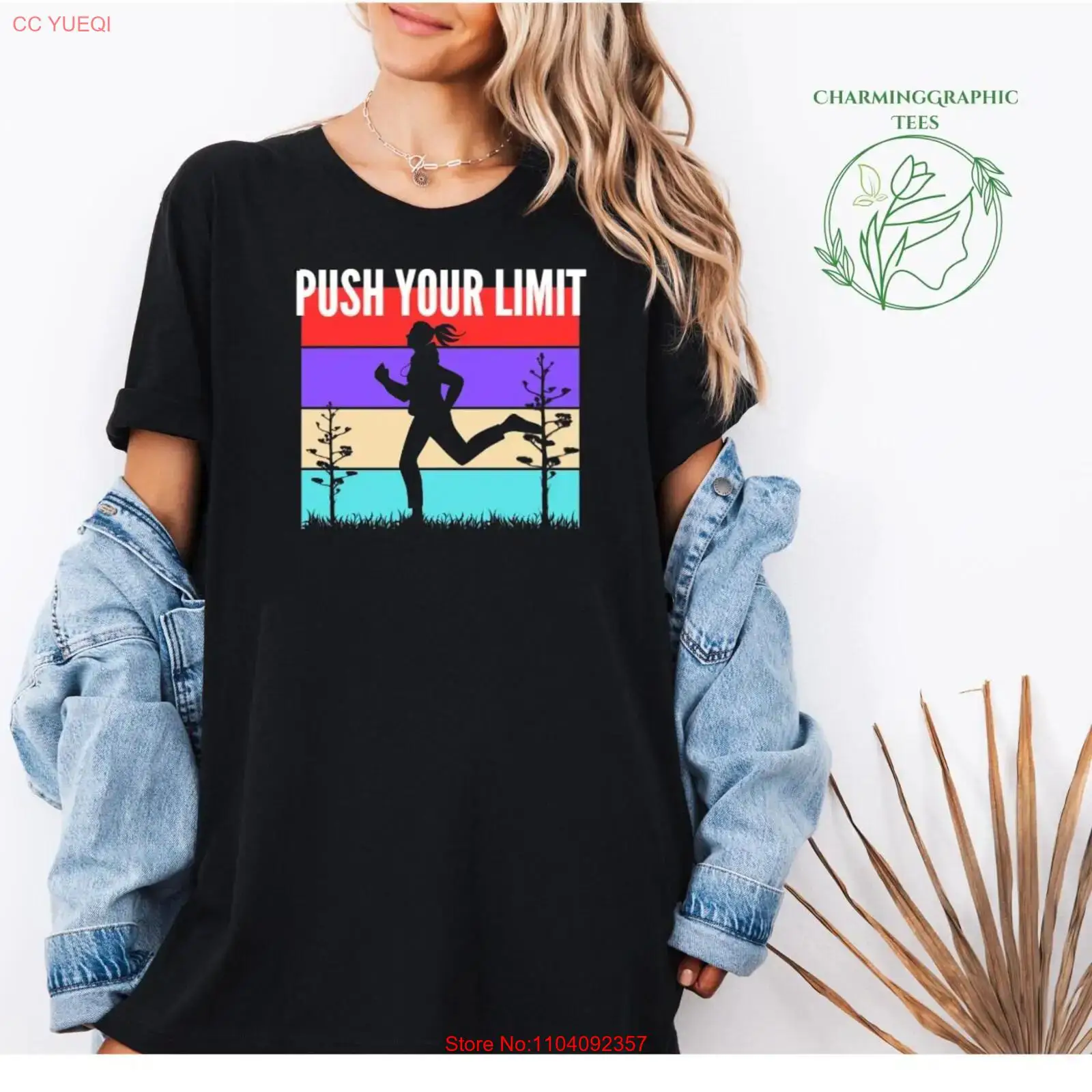 Retro Push the limits T shirt  - Women Fashion Quotes 리뷰 및 가격
